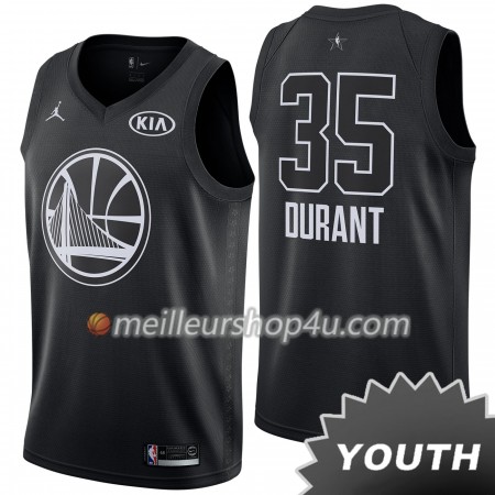 Maillot Basket Enfant Golden State Warriors Kevin Durant 35 2018 All Star Jordan Brand Noir Swingman